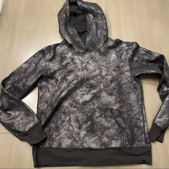 RtA Black Metallic Oversized Hoodie Sweatshirt - Picture 4 of 5